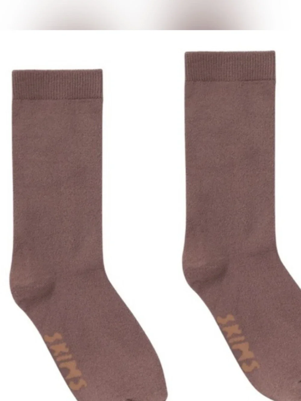 Skims Women's Everyday Mid-Calf Socks - Umber 2pc Bundle